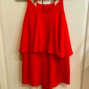 She+sky coral/red romper size medium